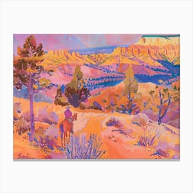 Cowboy Painting Bryce Canyon Utah 2 Canvas Print