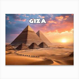 Giza Pyramids Canvas Print