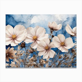 White Cosmos Canvas Print