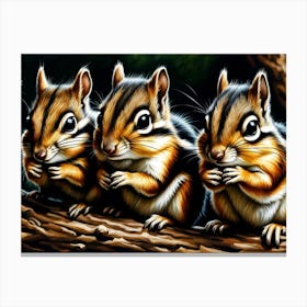 Chipmunks Canvas Print