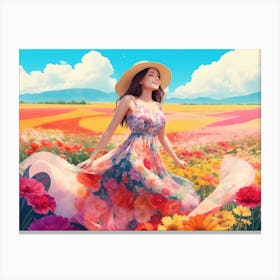 Flower Field Canvas Print