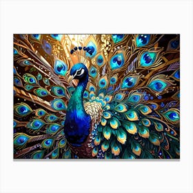 Peacock Painting 5 Canvas Print