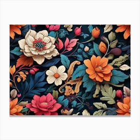 Floral Pattern paintings art print Canvas Print