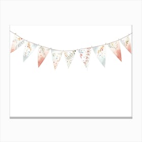 Watercolor Bunting Canvas Print