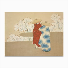 Birds From Momoyogusa –Flowers Of A Hundred Generations, Kamisaka Sekka (25) Canvas Print