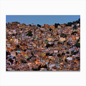 Nightfall In The Favela Da Rocinha Canvas Print