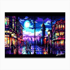 Prism Night Scene - Night In The City Canvas Print