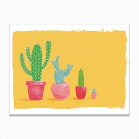 Cacti Fam Canvas Print