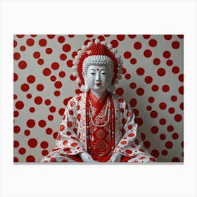 Red Buddha Canvas Print