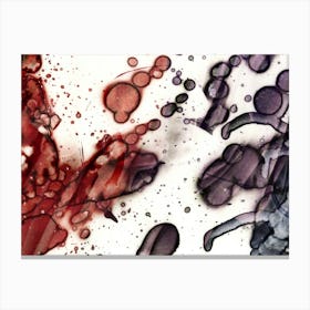 Watercolor Abstraction Colored Spots 3 Canvas Print