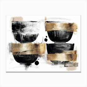 Black And Gold 61 Canvas Print