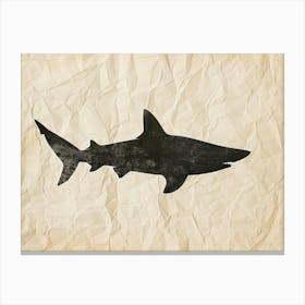 Cookiecutter Shark Silhouette 1 Canvas Print