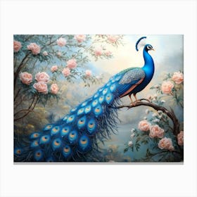 Peacock Painting 15 Canvas Print