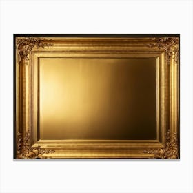 Bright Gold Metallic Border Featuring A Smooth Texture Elegantly Framing The Edge Of A Decadent A (4) Canvas Print