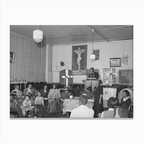 Storefront Baptist Church During Services On Easter Morning, Chicago, Illinois By Russell Lee Canvas Print