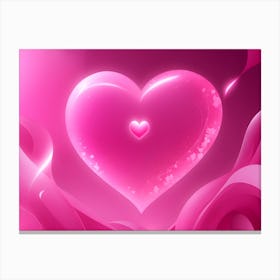 A Glowing Pink Heart Vibrant Horizontal Composition 47 Canvas Print