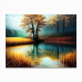 Tree In The Water Canvas Print