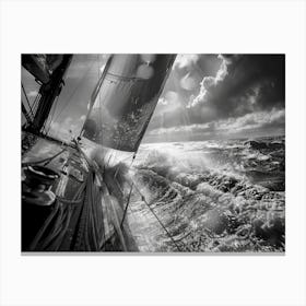 Stormy Sailboat Canvas Print