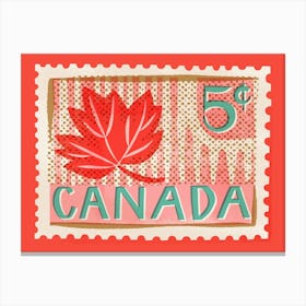 Canada Postage Stamp Canvas Print