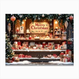 Christmas Shop Canvas Print