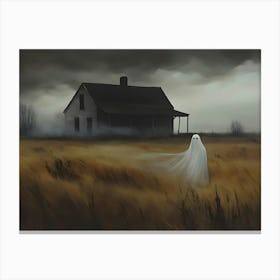 Ghost In The Field 6 Canvas Print