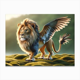 Fantasy Lion Bird Canvas Print