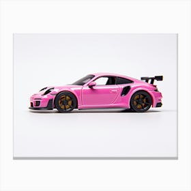 Toy Car Porsche 911 Gt3 Rs Pink Canvas Print