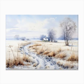 Winter Farmhouse 2 Canvas Print