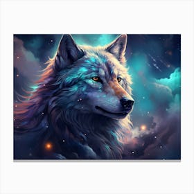 Wolf In The Sky Canvas Print