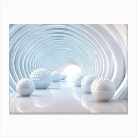 White Spheres In A Tunnel Canvas Print