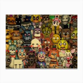 Five Nights at Freddy's Vintage Canvas Print