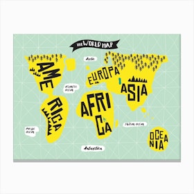 The World Map Canvas Print