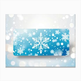 Card Featuring Defocused Snowflake Pattern Radiating Shine Abstract Design Gently Juxtaposing Wint 2 1 Canvas Print