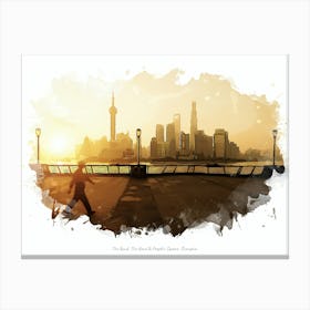 The Bund, The Bund & People S Square, Shanghai Canvas Print