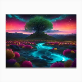 Color Tree Of Life Canvas Print