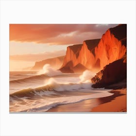 Sunset At The Beach 5 Canvas Print