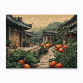 Chinese Village 1 Canvas Print