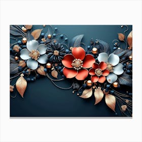 Abstract Floral Arrangement Canvas Print