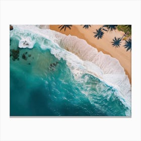 Aerial View Of A Beach 8 Canvas Print