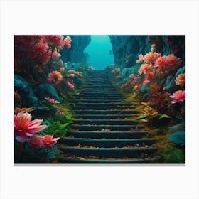Stairs To The Ocean Canvas Print