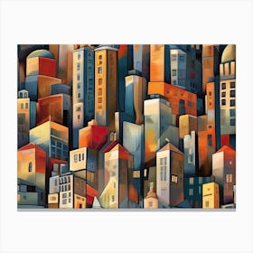 Cubist Cityscape Canvas Print