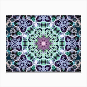 Abstraction Purple Mandala Flower Canvas Print