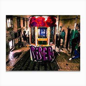 Trolley Graffiti Canvas Print