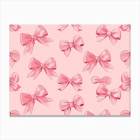 Pink Bows 2 Canvas Print