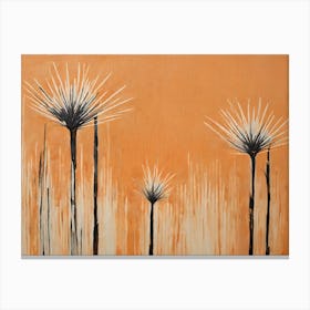 Australian orange native grasstrees plants Canvas Print