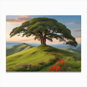 Capture the beauty of expansive green fields, forests, or meadows, emphasizing the vibrant colors of nature. Canvas Print