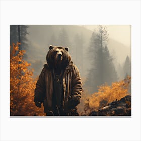 Rising Above: Bear Art in the Mountain Heights Canvas Print