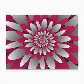Paper Cut Flower Spiral Canvas Print