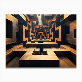 Maze Art Canvas Print