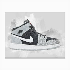 Air Jordan 1 Mid Painting Canvas Print